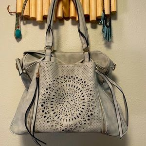 🆕 Boho Grey Suede Purse